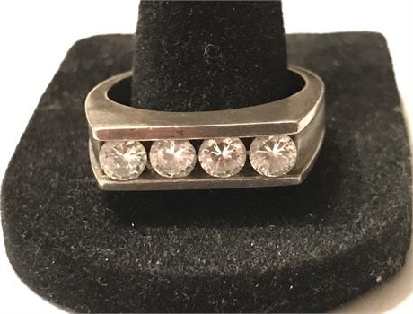 Stamped 925 CZ Korea Size 8.75 Ring