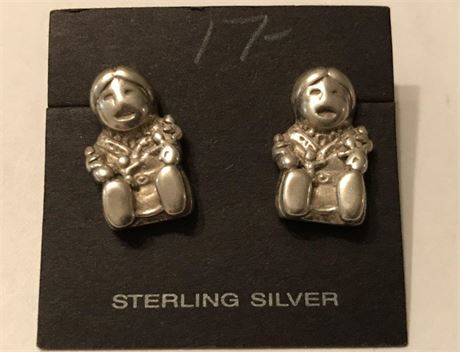 Labeled Sterling Silver Matching Earrings