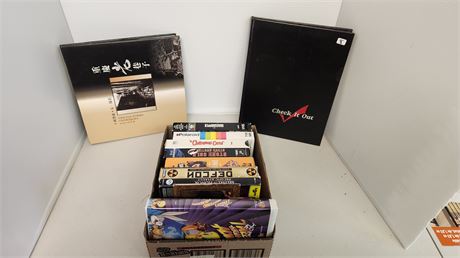 Lot Of VHS Tapes & Book