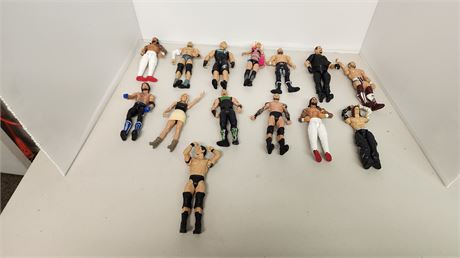 Lot Of Vintage & Current Wrestler Figures