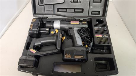 Craftsman 15.6v drill Set & case NOT TESTED