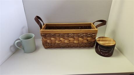 Basket & Scented Candle & Cup