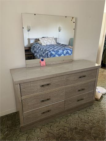 Mid Century Modern Dresser and Mirror