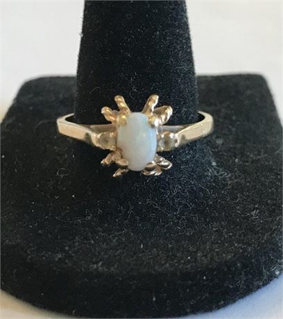 Stamped Trubrite 10K FM Size 7 Ring