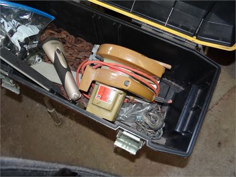 Tool Box with Saw and Tow Chain