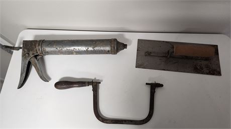 Vintage hand Tools & Glass Bottles