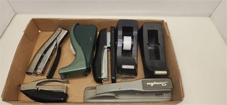 Staplers and tape dispensers