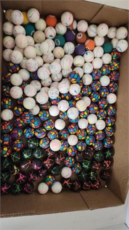 Lot Of Various bouncy Balls
