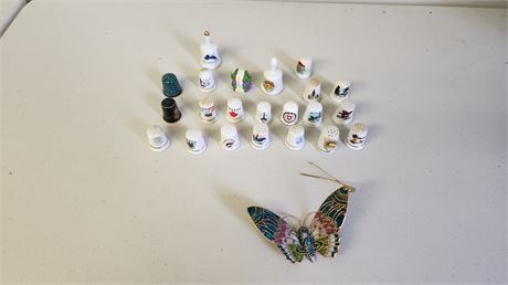 Thimbles & Butterfly Figurine