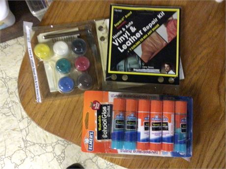 2 Vinyl and Leather Repair Kits & 6 Pk Elmers Glue