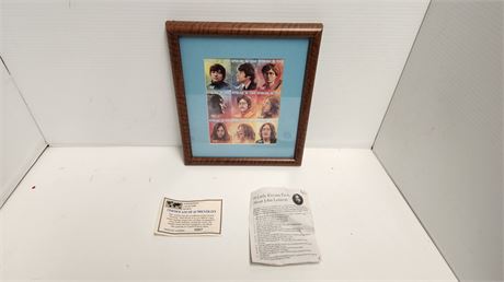 John Lennon Plate Block Of 9 Stamp Portrait