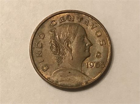1963 Mexico 5 Centavos