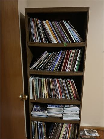 Books and shelf Lot