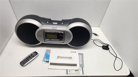 Sirius Sportster Portable Satellite Radio Boombox. NOT TESTED