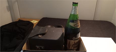 Vintage Camera & Bottle Of Rootbeer