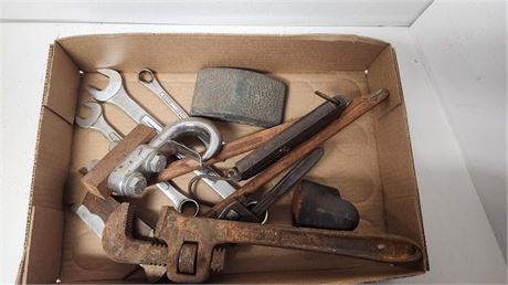 Lot Of Vintage Tools & Big Pocket Knife