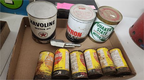 Vintage Cans Of Oil & Transmission Conditioner