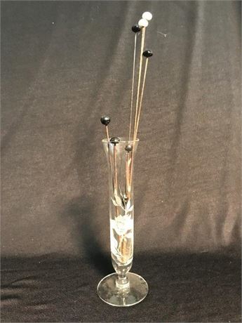Vintage Hat Pins & Vase