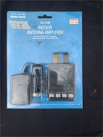 Vintage Radio Shack 300-OHM Indoor Antenna Amplifier Cat No 15-1104