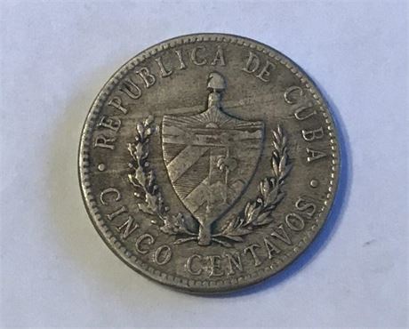 1946 Cuba 5 Centavos
