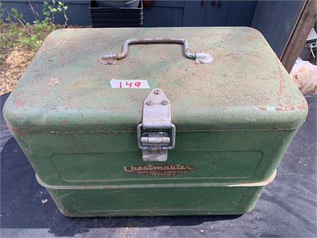 Vintage Mid-Century Modern Metal Cooler By Chestmaster Keeps Things Hot or Cold