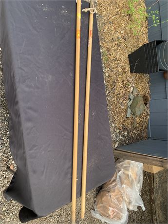 Set Of 2 Wooden Walking Or Hiking Sticks