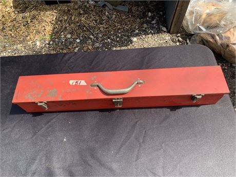 Heavy Duty Dent Puller Kit In A Red Metal Box