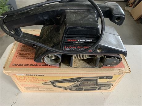 Sears Craftsman 3 x 21 Inch Belt Sander Tool - Works