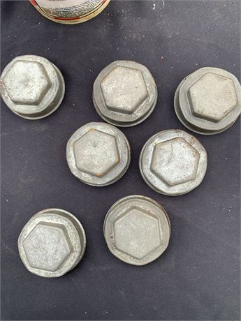 Lot Of Vintage Steel Gas Can Caps