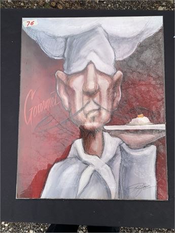 Gourmet Chef Wall Art Picture Signed By The Artist