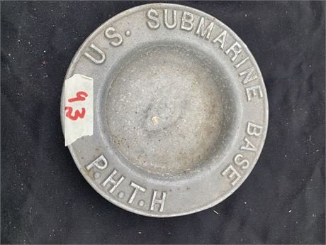Cast Metal US Submarine Base P.H.T.H Military Ashtray Or Coin Tray