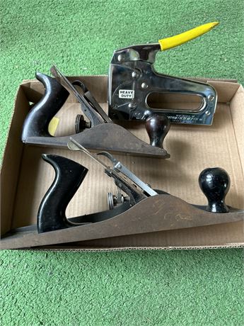 2 Wood Planes and a stapler