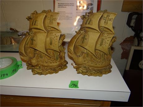 Ship Bookends- Damaged