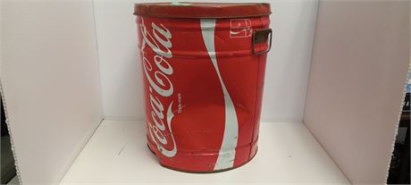 Vintage Coke Metal Storage Can