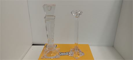 2 Glass Candle Holders