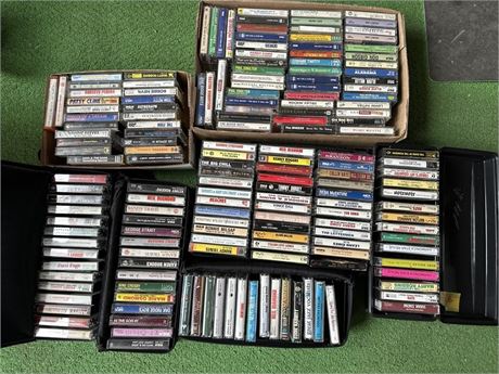 A lot of cassette tapes