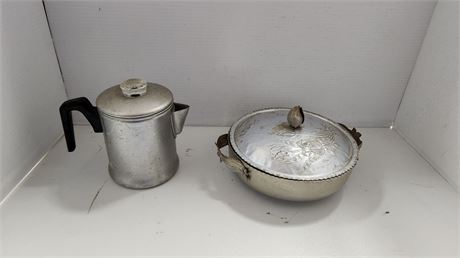Century Aluminum Ware Bowl & Tea Pot