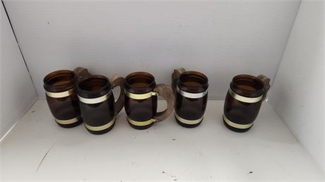5 Siesta Ware Barrel Mug Cups