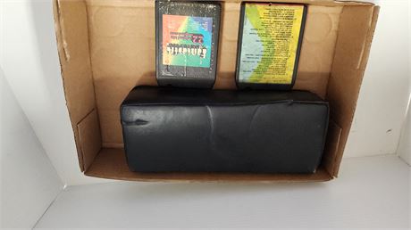 Cassette tapes And Holder & Two 8 track tapes
