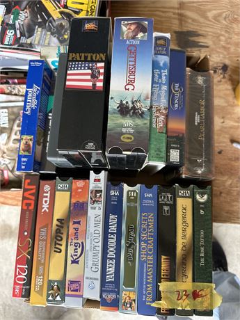 lots of VHS tapes