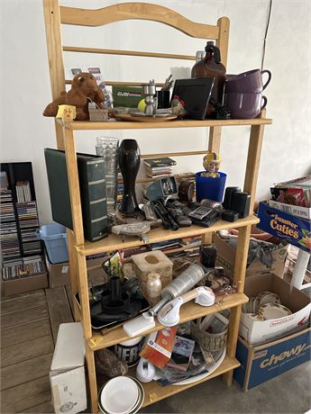 Four tier wooden shelf
