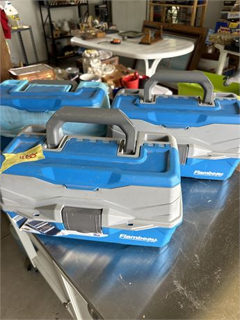 lot of three flambeau tackle boxes
