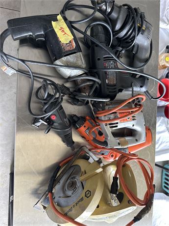 A lot of corded power tools