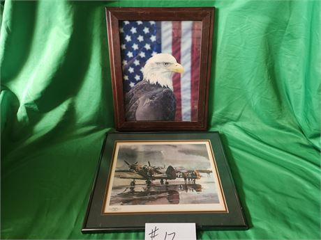 2 framed pictures