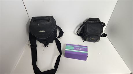 JVC Camcorder & Case & Canon Powershot & Vivitar Camera  NOT TESTED
