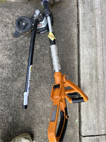 A lot of trimmer accessories