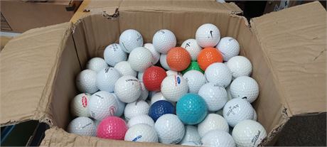 Box Of Various Golf balls