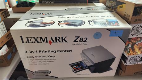 Lexmark Z82  3-In-1 Printing Center. NOT TESTED. Looks New In Box