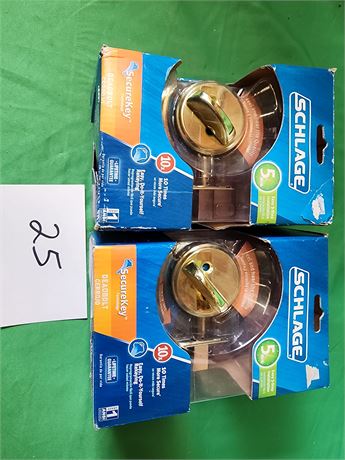 2 new Schlage deadbolt kits