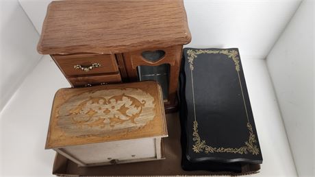 3 Vintage Jewelry Boxes